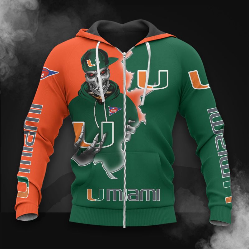 Miami Hurricanes Skull Hoodie - The Ultimate Fan Gear
